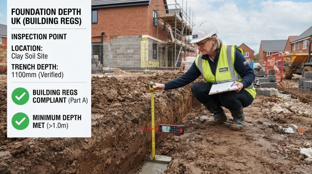 how deep should foundations be UK